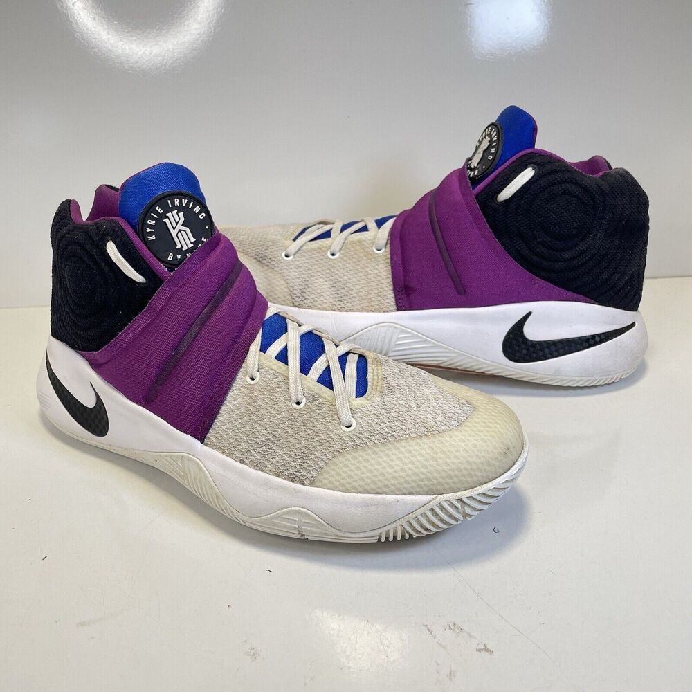 RARE Nike Kyrie 2 Kyrache White Black Purple Irving Sz 12 Shoes 819583-104